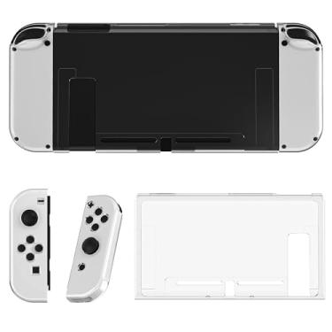 Imagem de Geekria Protective Case Cover Compatible with Nintendo Switch & Switch OLED Joy Con Controllers, with Ergonomic Design, Shock-Absorption and Anti-Scratch, Easy Installation (Clear)