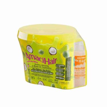 Imagem de Emb amacihair kit liso 05074 azeite de oliva - Embelleze