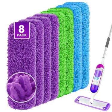 Imagem de Esfregões UNIMAD reutilizáveis para o pacote Swiffer PowerMop 8 - UNIM