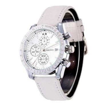 Imagem de Relógio Casotime Leather Chronograph 30m à prova d'água para homens