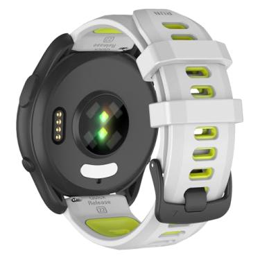 Imagem de ISABAKE Pulseira de relógio para Garmin Vivoactive 4/Venu 2, pulseira de silicone de liberação rápida de 22 mm compatível com Garmin Forerunner 570 de 47 mm/Forerunner 265/Forerunner 255/Venu 3