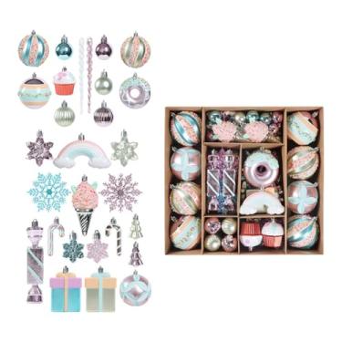 Imagem de predolo 100 peças de enfeites de bola de Natal, enfeites pendurados para árvores de Natal, de Natal, pingentes de charme para noivado