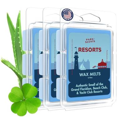 Imagem de Park Scents Resorts – Floridian Theme Park Luxury Hotel Inspired Candle Wax Melts – Trevo, Aloe, Citrus & Daisy – Cubos de cera de soja vegana, feito nos EUA – Presentes de aniversário para mulheres