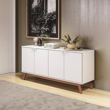 Imagem de Aparador Kappesberg 4 Portas 3D Branco 180cm