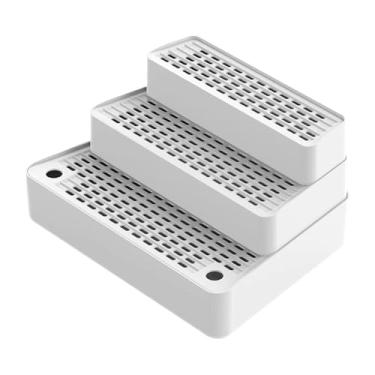 Imagem de Gralara Rampa para Caixa de Areia Automática para Gatos, Escada para Areia de Gato, Almofada Lavável, Removível com Estribo, 3 Degraus para Gatos Pequenos em, Branco