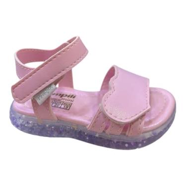 Imagem de Sandália de Led Infantil Pampili Mini Coração Rosa (Rosa danone, BR, Criança de 1 a 3 anos, Numérico, P, 24)