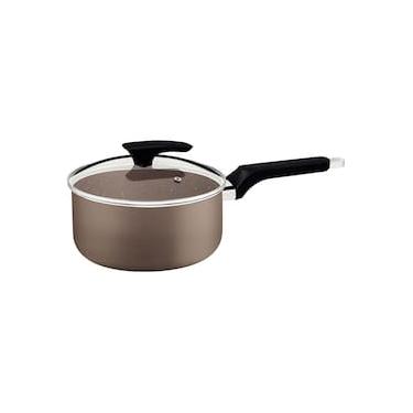 Imagem de Panela Tramontina Milazzo 20cm Alumínio Antiaderente Starflon Max Soft-touch Amêndoa