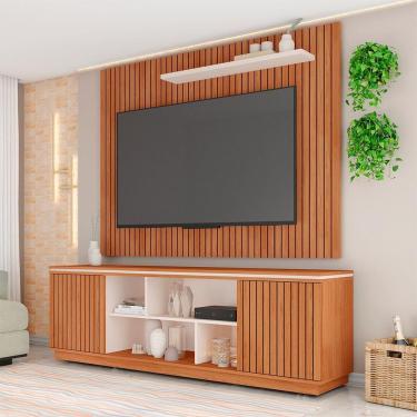 Imagem de Rack Com Painel TV até 70 Polegadas Marrom Falcon Caemmun