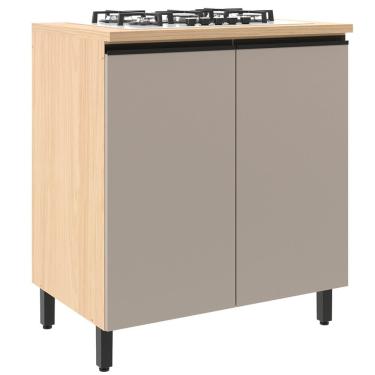 Imagem de Balcão para Cooktop 2 Portas 80 cm Andria 5599 Móveis Sul - Naturale/Nude