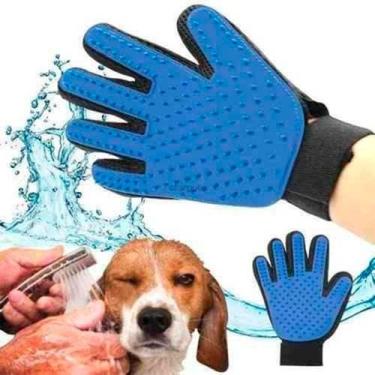 Imagem de Luva Escova Magnética Tira Pelos Cães e Gatos - VendasShop Utensilios 