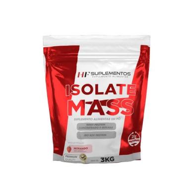 Imagem de Hipercalorico isolate mass 3kg morango hf suplementos