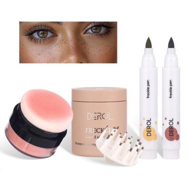 Imagem de Kit de maquiagem MARBUROLY Natural Freckle Blush com almofada de ar