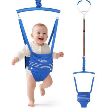 Imagem de Baby Jumper Slevoo Doorway com alça ajustável azul
