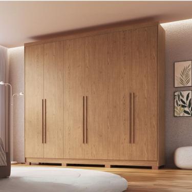 Imagem de Guarda-roupa 6 Portas 6 Gavetas Brescia Cedro