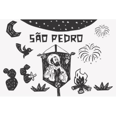 Imagem de Painel de lona Festa Junina São Pedro Cordel - Fabrika de Festa, 100x0