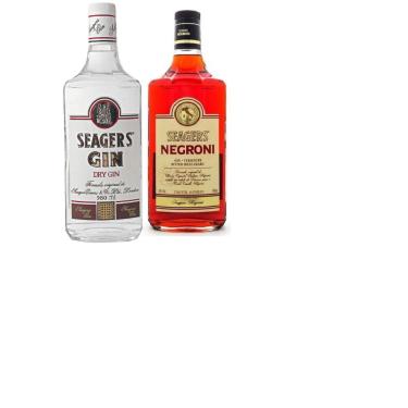 Imagem de Kit Gin Seagers Dry e Seagers Negroni 980ml cada