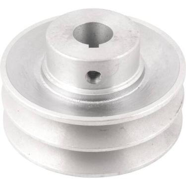 Imagem de Polia Alumínio 2 Canais Perfil A 90mm com Furo 3/4" - Vonder