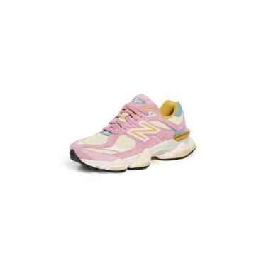 Imagem de New Balance Tênis infantil 574 V1 com cadarço, Rosa/bege, 10.5 Women/9 Men