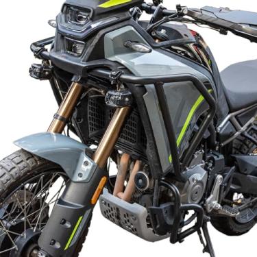 Imagem de Barras de colisão de motocicleta Enigne Guards para CFMOTO CF 450MT 450 MT 2024 2025 extensão aço pára-choques estrutura lateral trabalho proteção contra queda de estrada (superior + inferior)