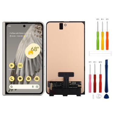 Imagem de SwarKing Substituição de tela secundária OLED Touch compatível com Pixel Fold G9FPL (preto sem moldura) Tela LCD sensível ao toque digitalizador com ferramentas de reparo