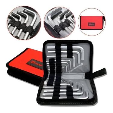 Imagem de Jogo Chave Torx E Allen Hexagonal Curtas 18 Peças