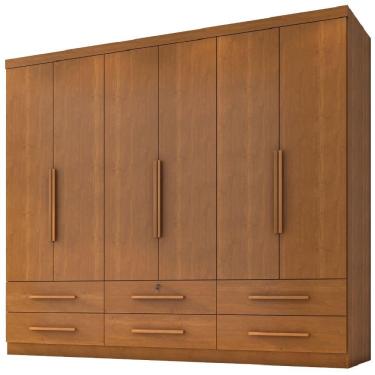 Imagem de Guarda Roupas Casal 6 Portas 6 Gavetas Maximus Zanzini Madeirado