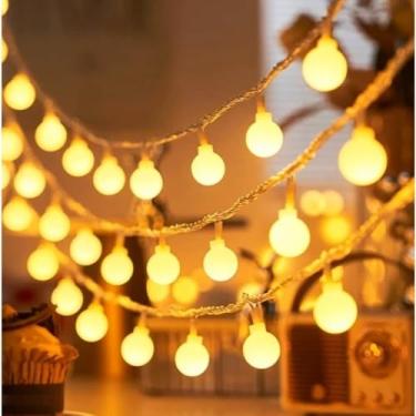 Imagem de Pisca Pisca Natal，Luzes Led em Cordão, 10 Metros de Comprimento, 66 Lâmpadas, Iluminação Amarela/Rgb, Decoração para Festas de Natal，Exquisitamente Trabalhado e Durável(10 Metros - Luz Quente,4)