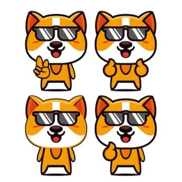 Imagem de Adesivo de Animais Kawaii para Quarto e Caderno Decorativo Decor e Infantil com Mascote de Cachorro 50x50cm