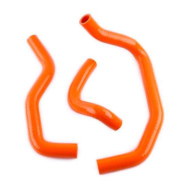 Imagem de XAJINGSU Kit de mangueira de refrigeração de radiador de silicone compatível com KAWASAKI NINJA ZX600 ZX-6R 2003-2008 3 peças, 11 cores (laranja)