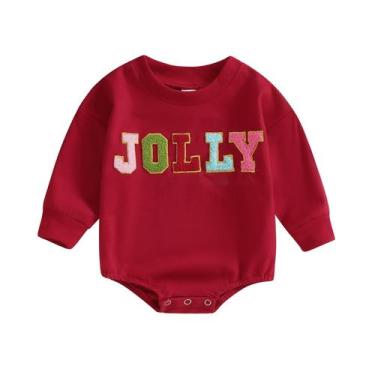 Imagem de Roupa de Natal para bebês, moletom FYBITBO, macacão, 0-3 meses