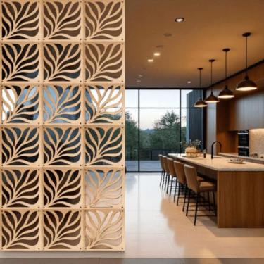 Imagem de Kit 24 Placas Decorativa Para Divisória De Ambiente Em Mdf