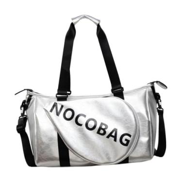 Imagem de IEUDNS Bolsa para raquete de tênis para iniciantes, com zíper suave, leve, esportiva, feminina e masculina, versátil, para equipamentos esportivos, bolsa de, Prata