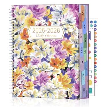 Imagem de CAGIE Agenda 2025-2026 mensal (25 de julho a 26 de junho), agenda acadêmica de 12 meses 21,6 cm x 28 cm, calendário acadêmico grande com horário horário, guia mensal, encadernação em espiral, marcador