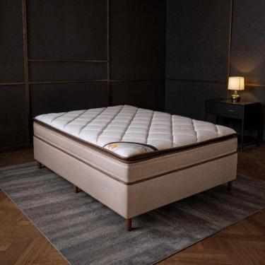 Imagem de Colchão Casal Molas Ensacadas Colorado + Base 138x188x67 - Bom Pastor