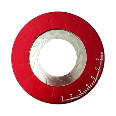 Imagem de KiBcsLic Ferramenta de desenho circular ajustável, régua de desenho circular multifuncional de 12,5 cm de diâmetro, ferramenta geométrica para medição de, Vermelho