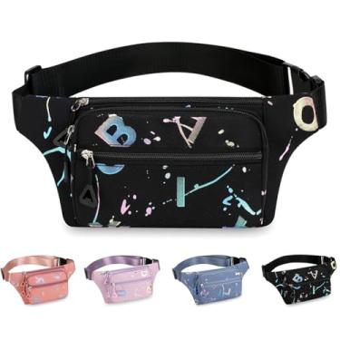 Imagem de Pochete feminina com alça ajustável para viagem casual, corrida, caminhada, ciclismo, Estilo P