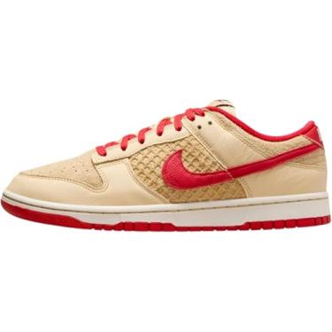 Imagem de Nike Dunk Low Retrô Masculino, Baunilha clara/vermelho universitário, 40