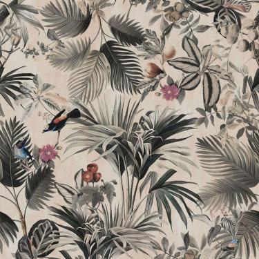 Imagem de Papel De Parede Botânica Hf Folhagem Bege 81635