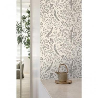 Imagem de Papel De Parede Muse Floral Branco E Preto A58701
