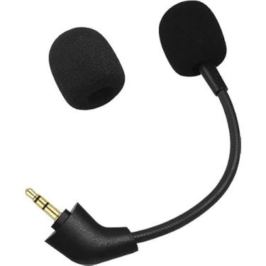Imagem de Microfone de substituição Block para HyperX Cloud II (2ª geração 2021/2022) e fones de ouvido para jogos com fio Cloud X, microfone plug-and-play de 3,5 mm para comunicação de voz clara em jogos e