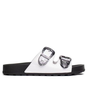 Imagem de Chinelo Feminino Moleca Napa Fivelas Branco, Branco, 35
