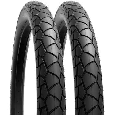 Imagem de YUNSCM 2 peças de pneus de 66.0 cm E-Bike Fat 26x3.0/76-559 compatíveis com bicicleta elétrica 26x3.0 pneus de bicicleta direcionais todo-o-terreno (Y-1411)