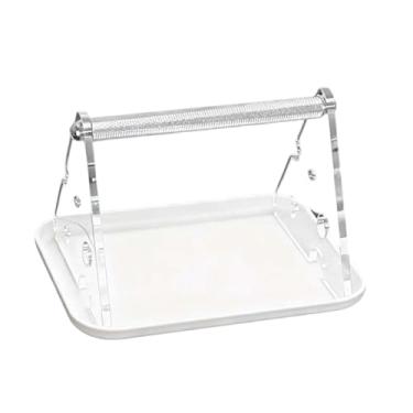 Imagem de IEUDNS Poleiro de mesa para pássaros, suporte para papagaios, suporte de metal texturizado para afiar bicos e garras, ideal para periquitos, canários, araras, Branco