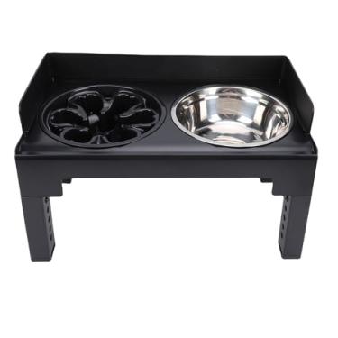 Imagem de Fockety Tigelas Elevadas para Cães, Suporte Elevado para Tigela para Cães Com Altura Ajustável Com Tigela de Aço Inoxidável, Suportes para Tigela de água para Alimentos para Cães