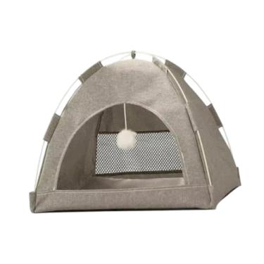 Imagem de ＡＷＨＡＯ Pet Cat Ten Sleeping Tent da barraca CATA CATA CANTA de TENCELA para CAT PEQUENO ANIMAIS, Cinza
