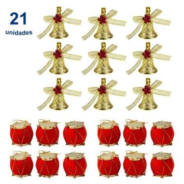 Imagem de Decoração Completa Árvore Brilhante Dourada Conjunto Enfeite Premium 1