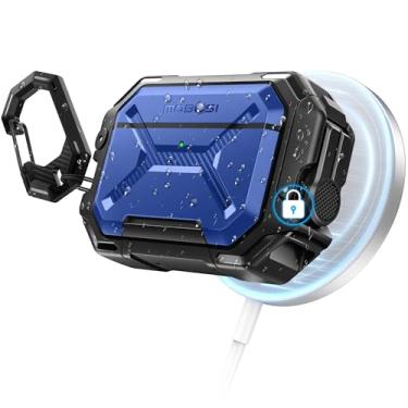Imagem de MOBOSI Capa para AirPods Pro 3 [capa à prova d'água IP68 para iPods Pro 3 e compatível com MagSafe] Capa protetora de grau militar para fones de ouvido Pro3 com trava segura, chaveiro e suporte de