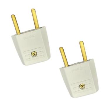 Imagem de Kit 2 Plug Adaptador 2P Cinza 10A/250V Pial Legrand 51076