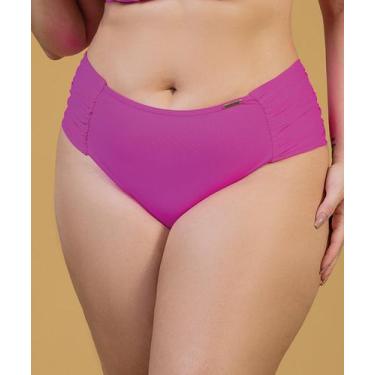 Imagem de Calcinha de Biquíni Borboleta Larga Plus Size - Cor De Cacau, 48, Pink