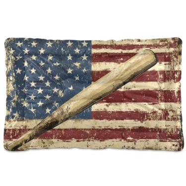 Imagem de CEBUGI Cama para cachorro de 61 x 45 cm, lavável, respirável, tapete para animais de estimação com base antiderrapante para taco de beisebol para cães pequenos e médios